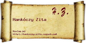 Hankóczy Zita névjegykártya